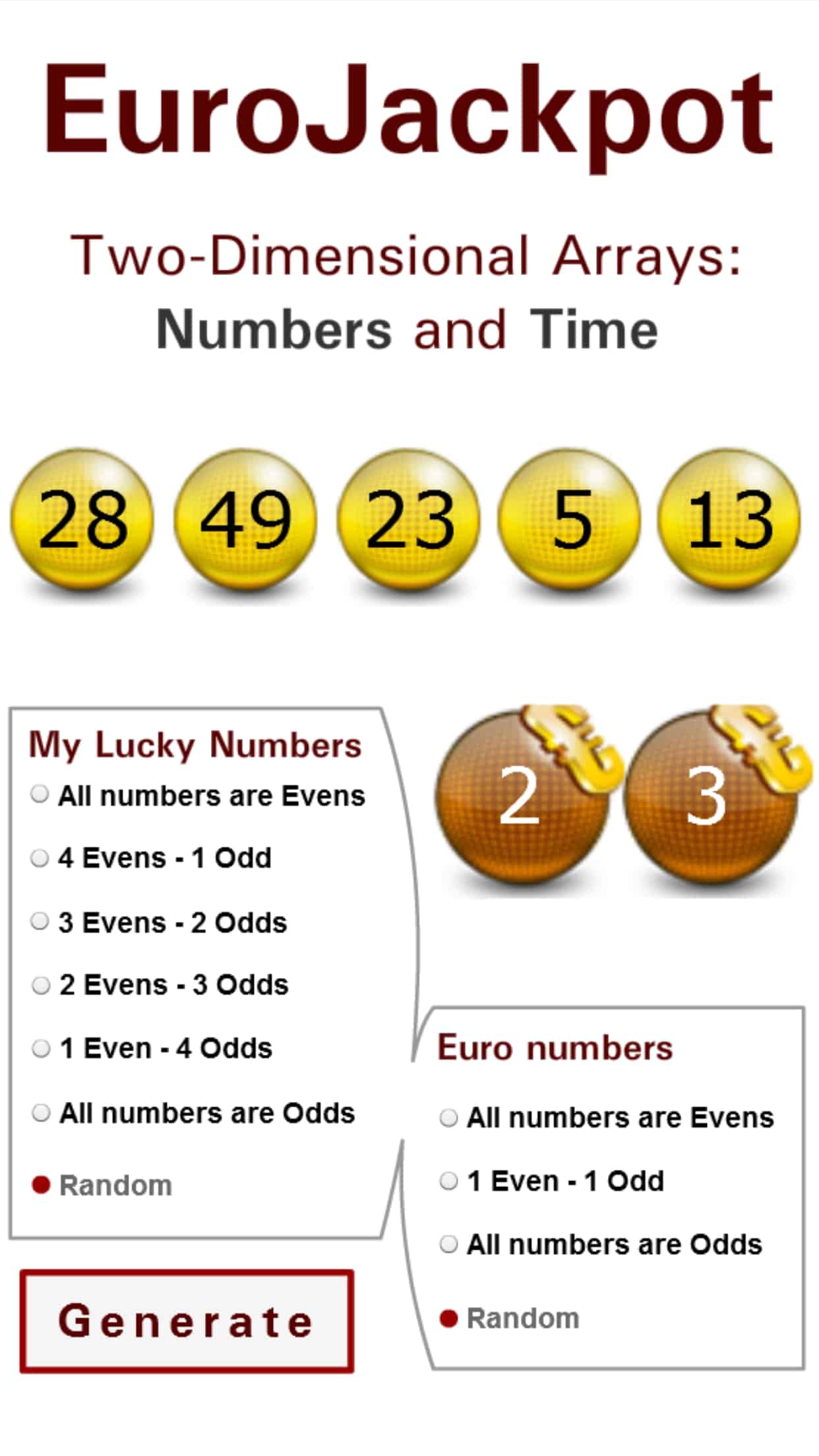 Eurojackpot Numbers