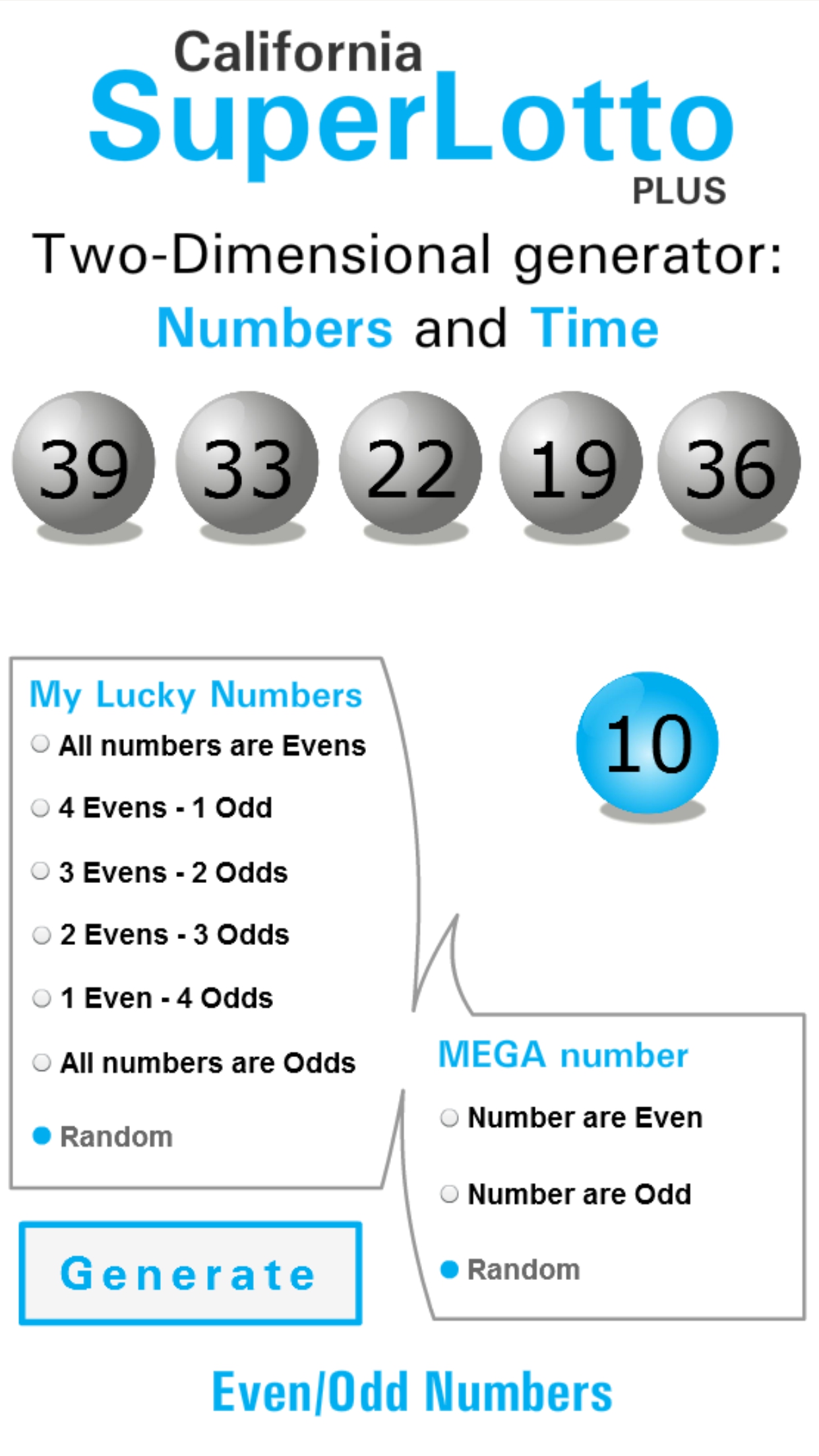 superlotto number generator