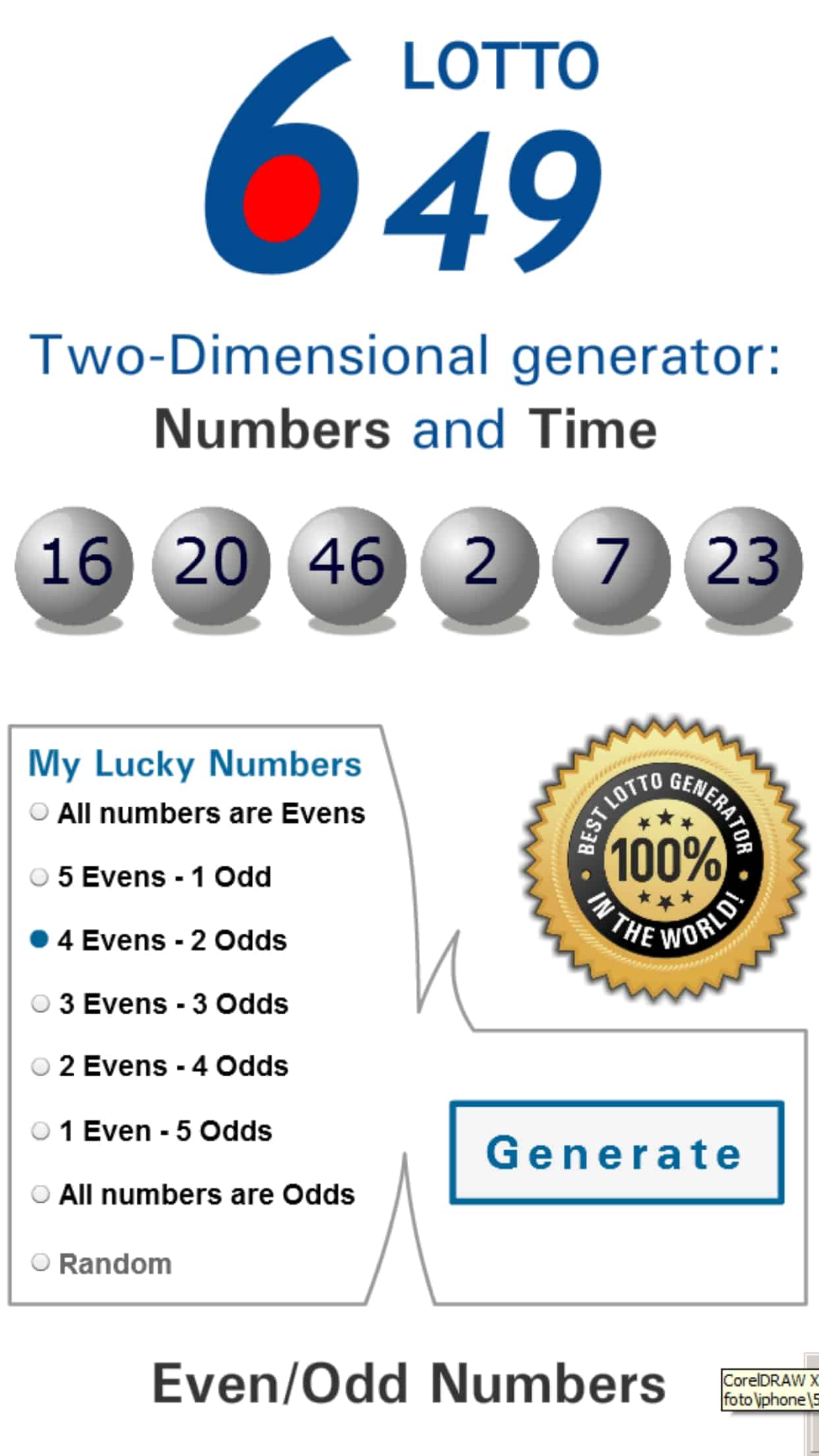 Lotto 649 Frequency Chart